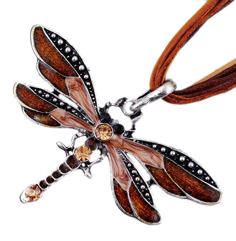 Kristallen Libelle Hanger Ketting