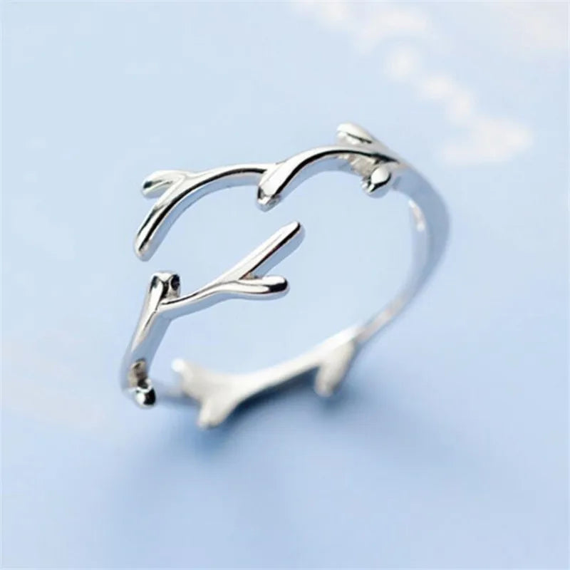 Sterling Zilveren Tak Ring