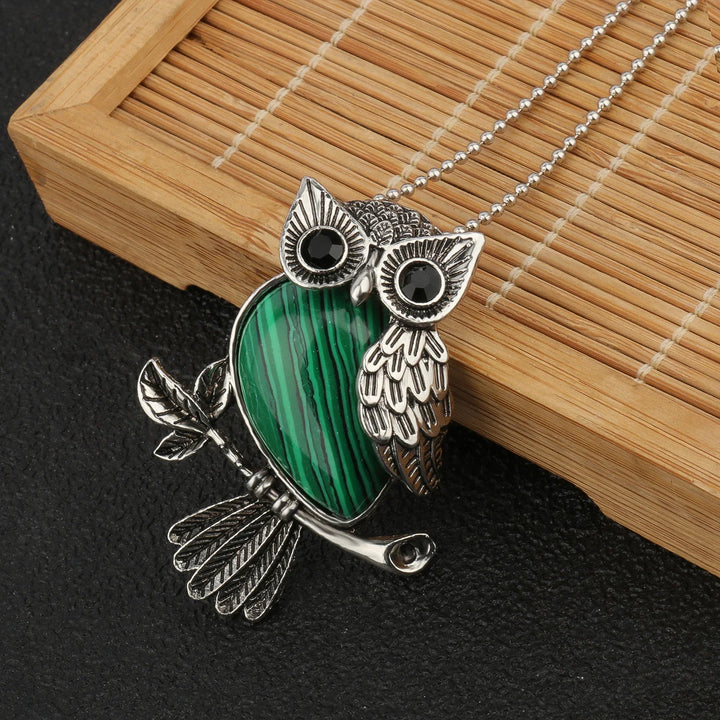 Kristallen Uil Wijze Hanger Ketting
