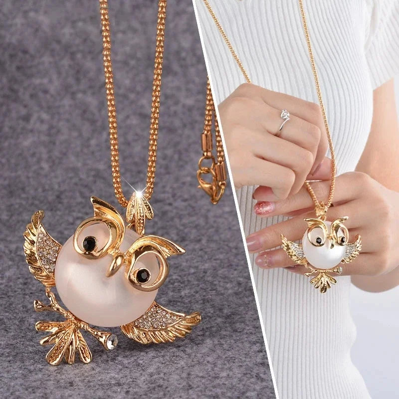 Opal Uil Wijsheid Hanger Ketting