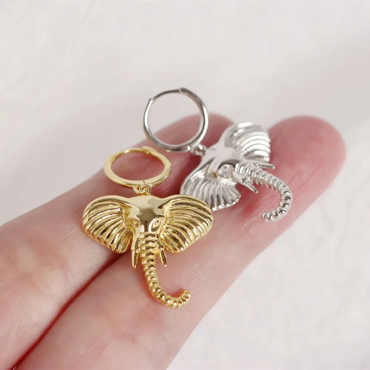 Olifant Charm Hoepel Oorbellen