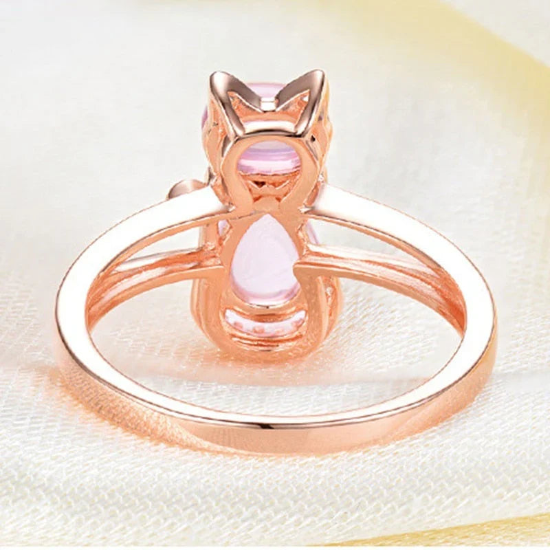 Elegante ring in roségoud met verfijnd ontwerp