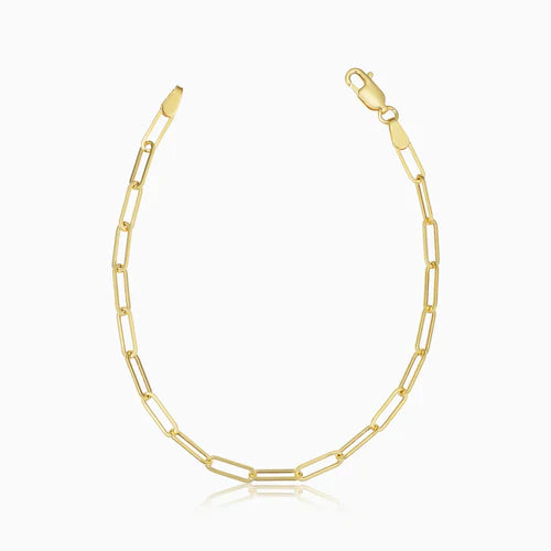 Elegante schakelarmband van wit goud