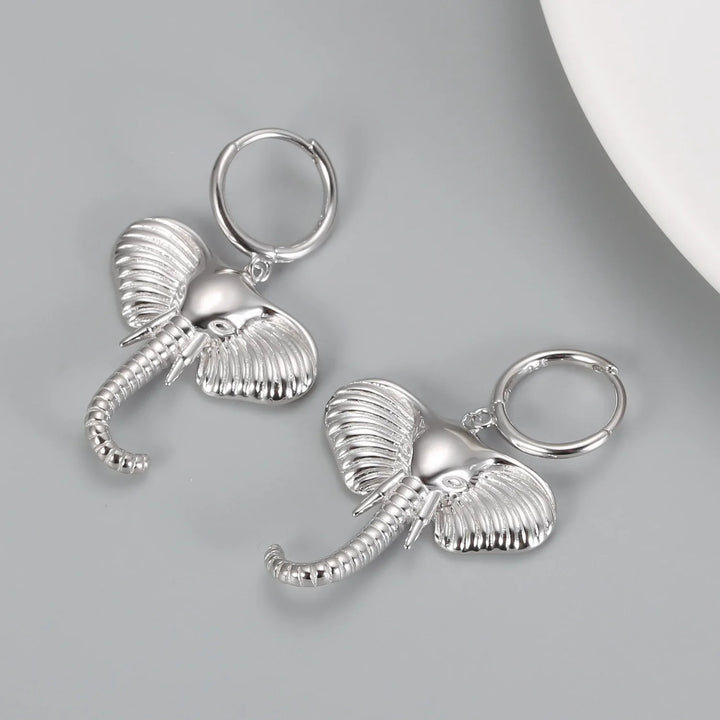 Olifant Charm Hoepel Oorbellen