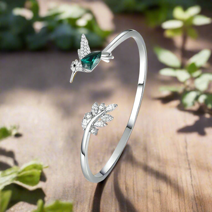 Verstelbare Kolibriering met Strass Diamant
