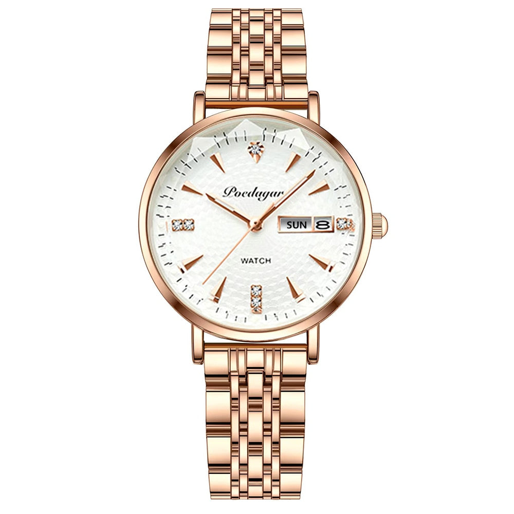 Minimalistische gouden horloge