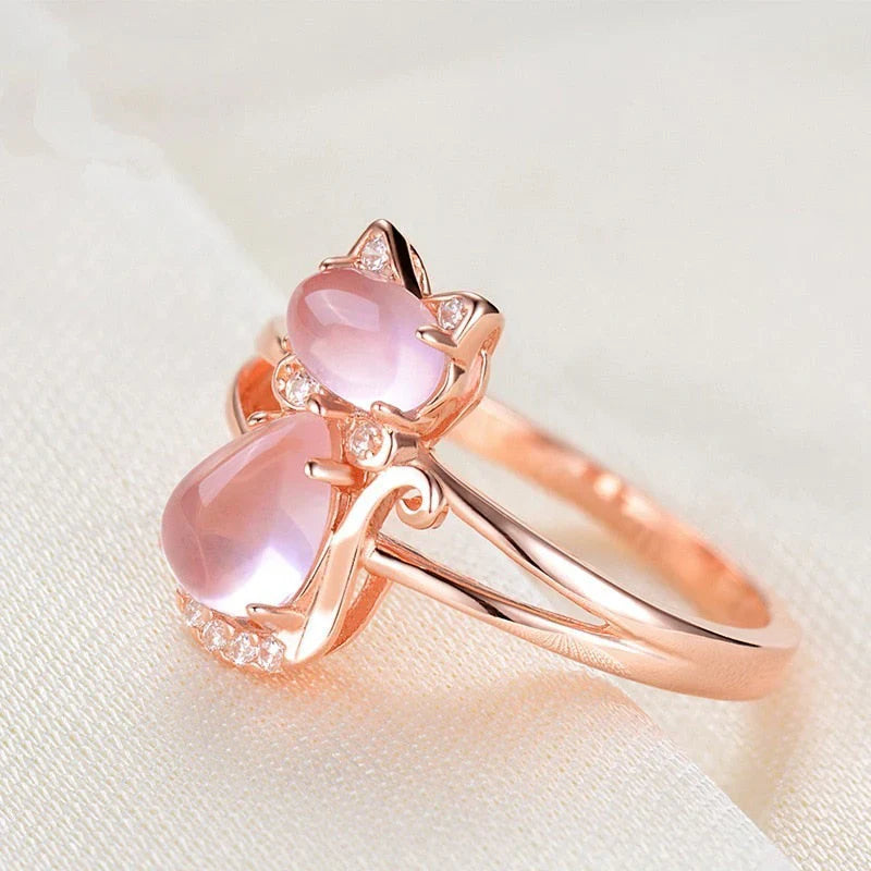 Elegante ring in roségoud met verfijnd ontwerp