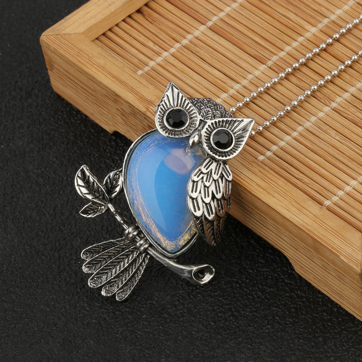 Kristallen Uil Wijze Hanger Ketting