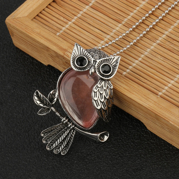 Kristallen Uil Wijze Hanger Ketting