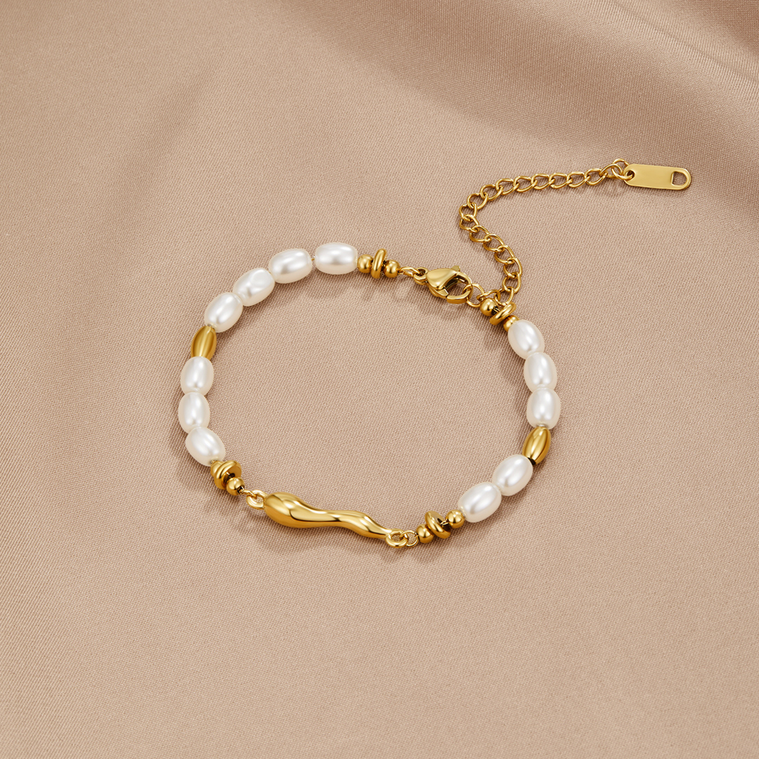 Zachte zoetwaterparel armband