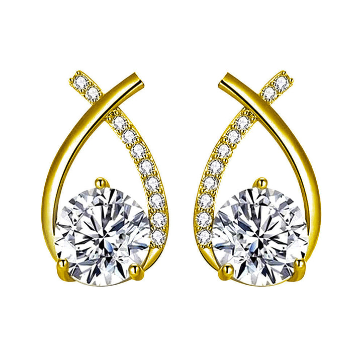 Elegante oorbellen van wit goud met subtiele glans