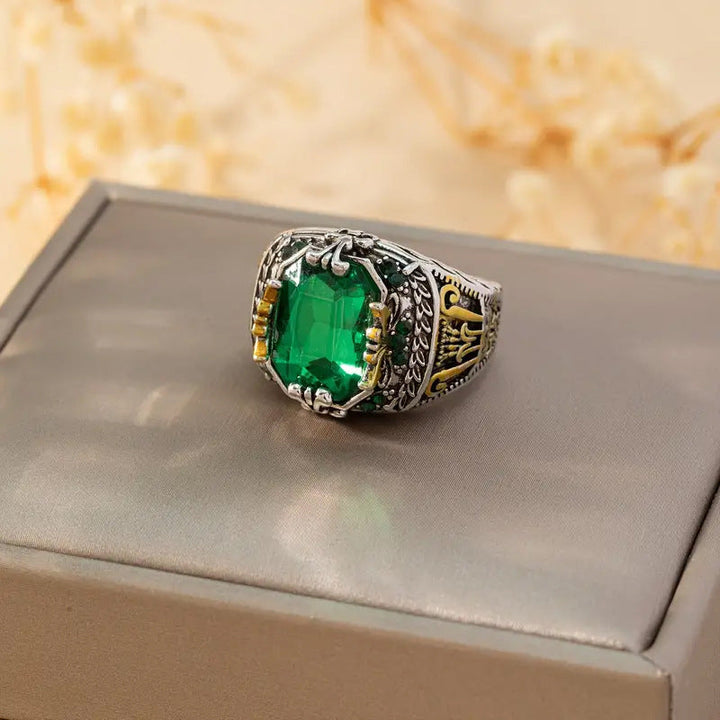 Zachte gemengde gouden ring met verfijnde details