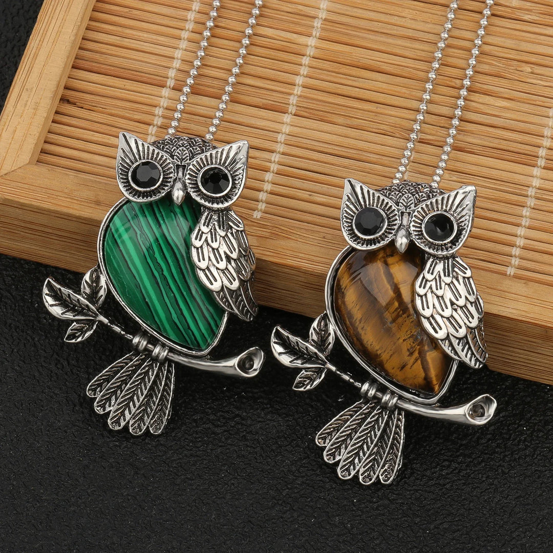 Kristallen Uil Wijze Hanger Ketting