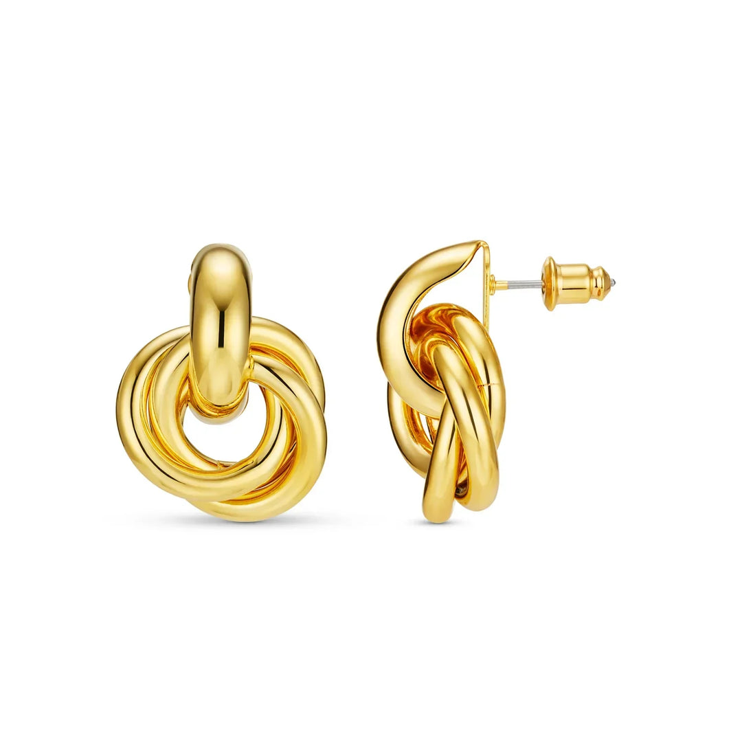 Elegante oorbellen van wit goud met verfijnde schakels