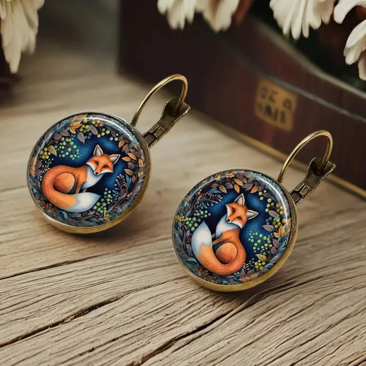 Speelse Dieren Glas Dome Oorbellen