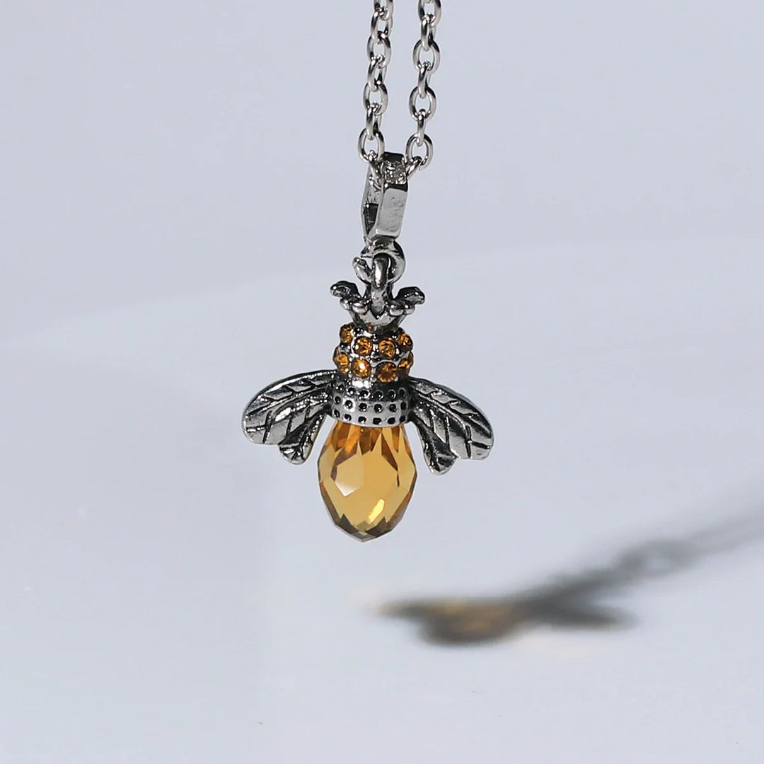 Vintage Bijen Ketting & Oorbellen Set