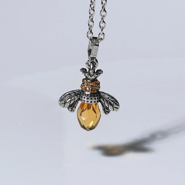 Vintage Bijen Ketting & Oorbellen Set