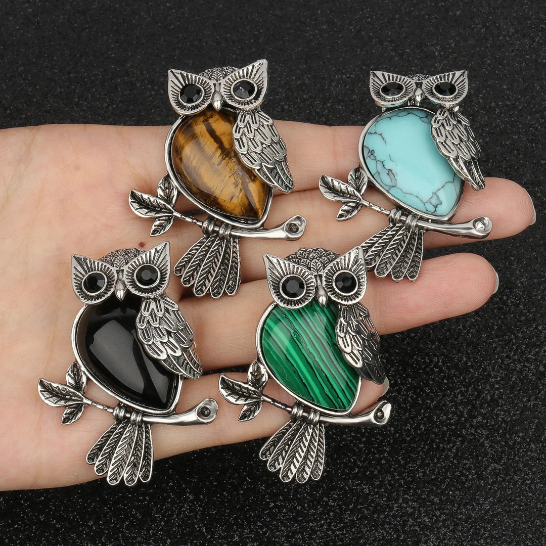 Kristallen Uil Wijze Hanger Ketting