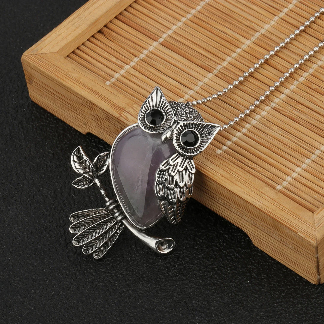 Kristallen Uil Wijze Hanger Ketting