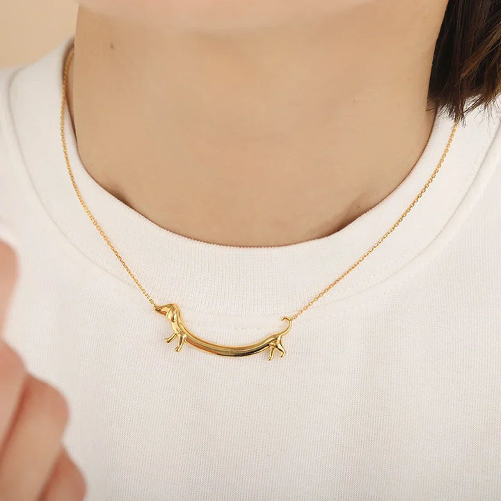 Gouden Teckel Ketting