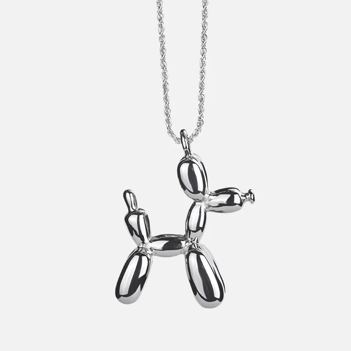 Gouden Ballon Hond Hanger Ketting