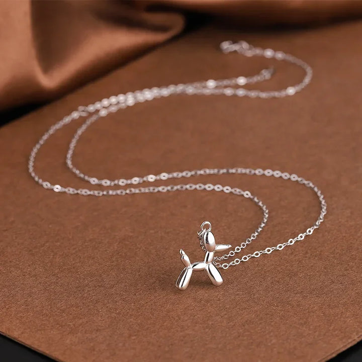 Gouden Ballon Hond Hanger Ketting