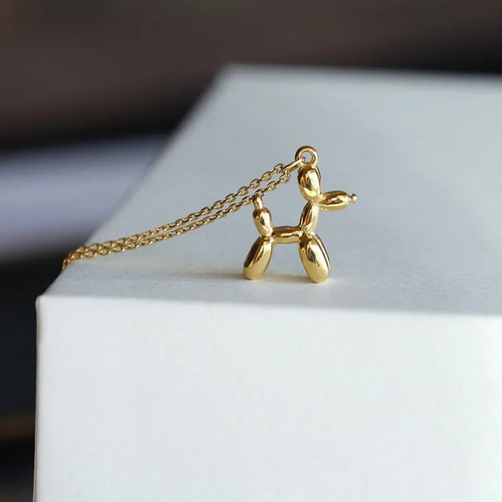 Gouden Ballon Hond Hanger Ketting