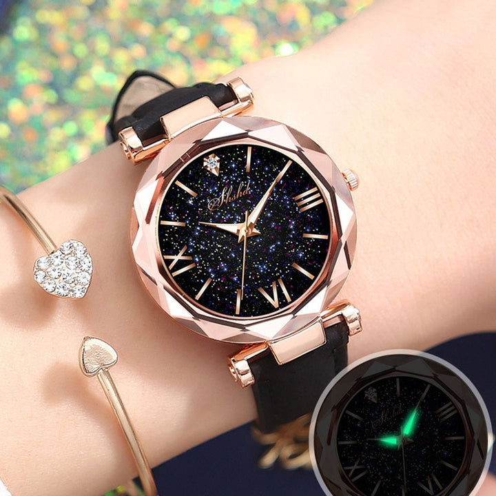 Trendy roségouden horloge