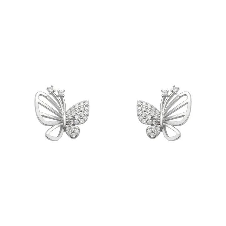 Elegante Zirkonia Vlinder Stud Oorbellen