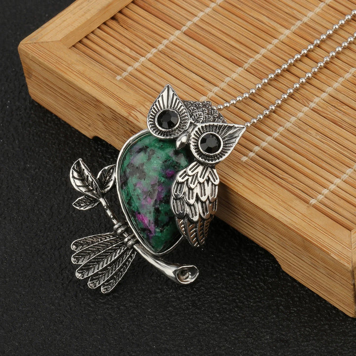 Kristallen Uil Wijze Hanger Ketting
