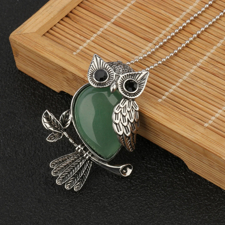 Kristallen Uil Wijze Hanger Ketting