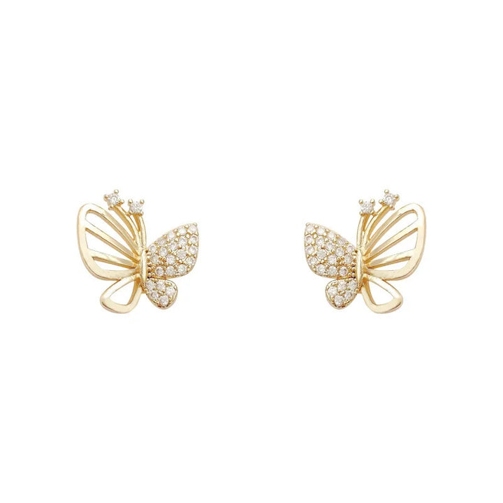 Elegante Zirkonia Vlinder Stud Oorbellen