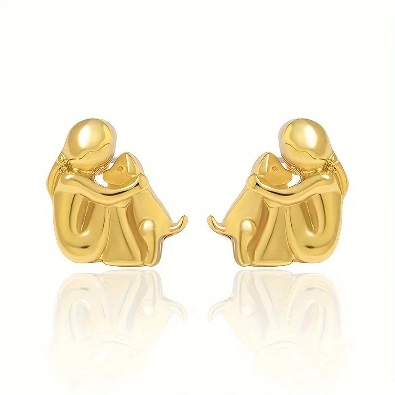 Zilveren en Gouden Twee-Tonige Huggie Oorbellen