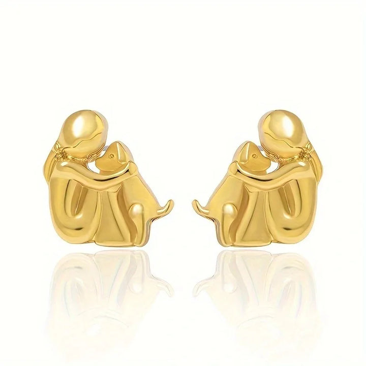 Zilveren en Gouden Twee-Tonige Huggie Oorbellen