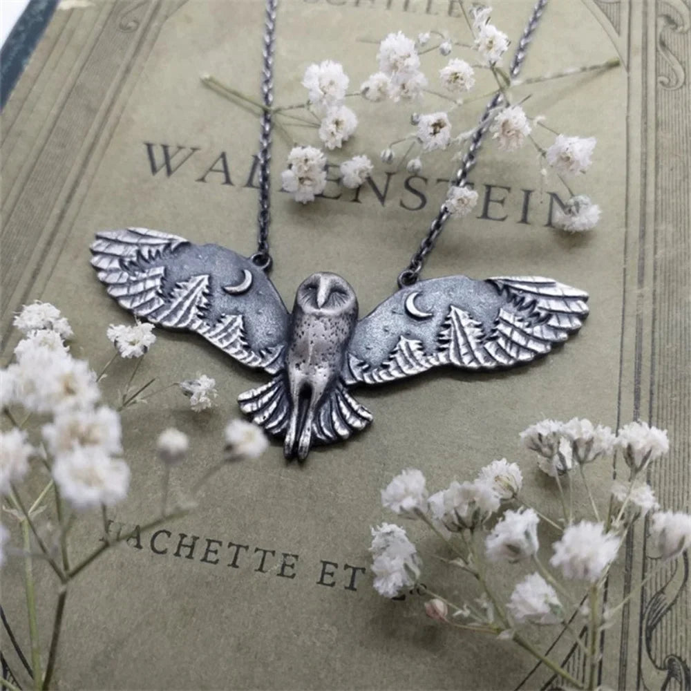 Vintage Uil Maan Ketting