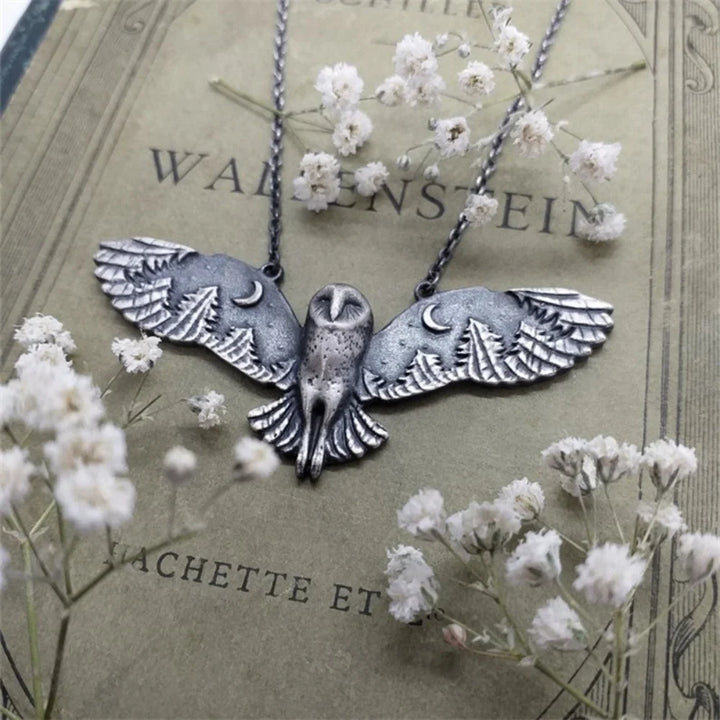 Vintage Uil Maan Ketting