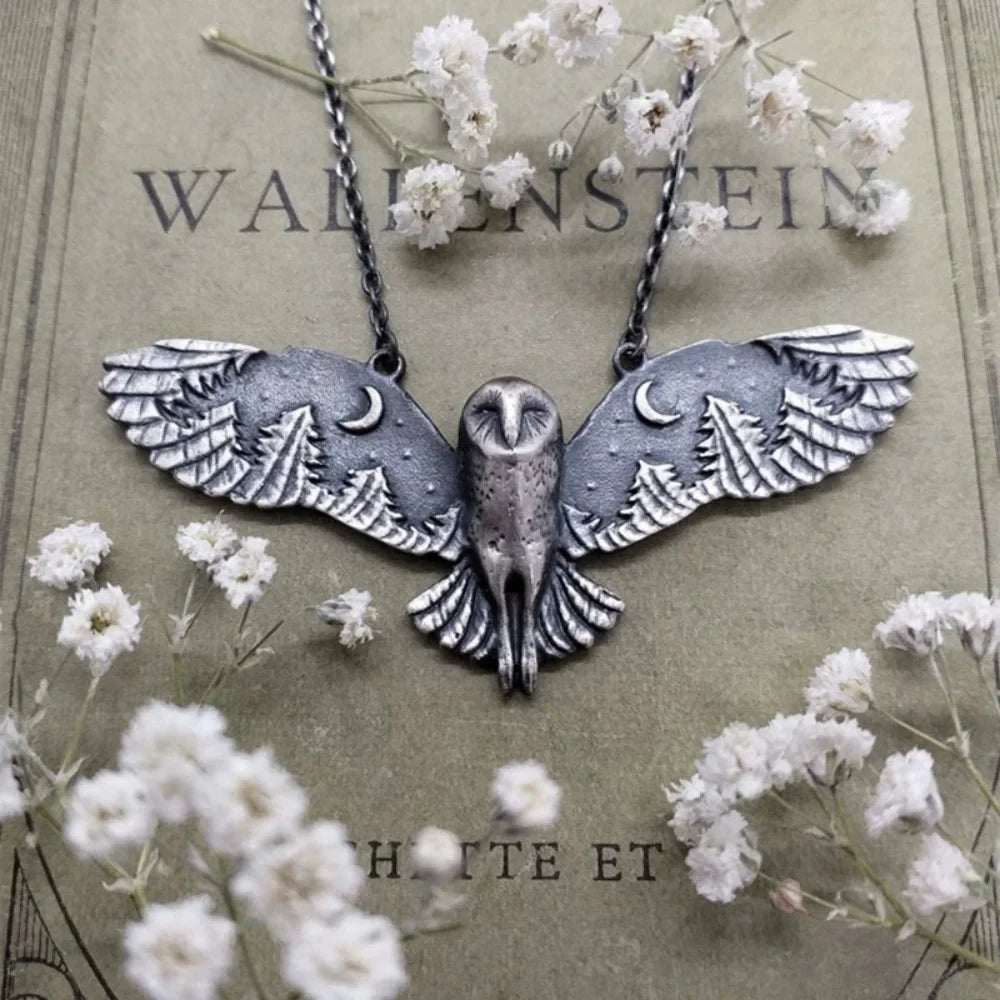 Vintage Uil Maan Ketting
