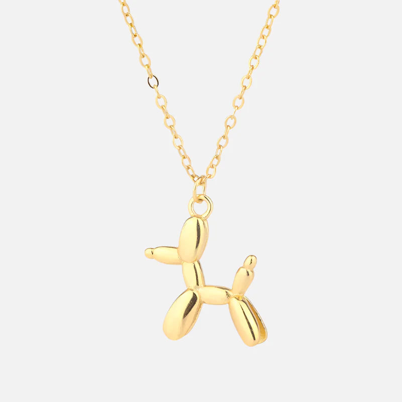 Gouden Ballon Hond Hanger Ketting