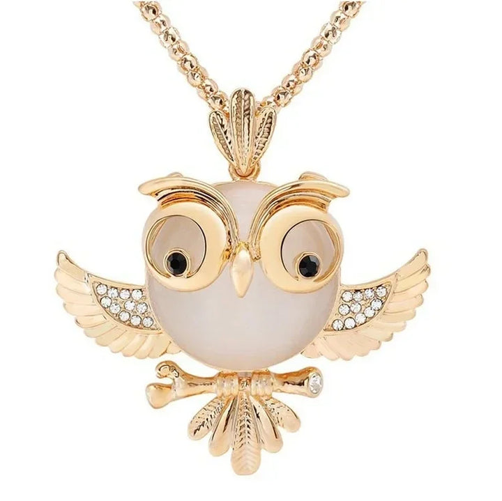 Opal Uil Wijsheid Hanger Ketting