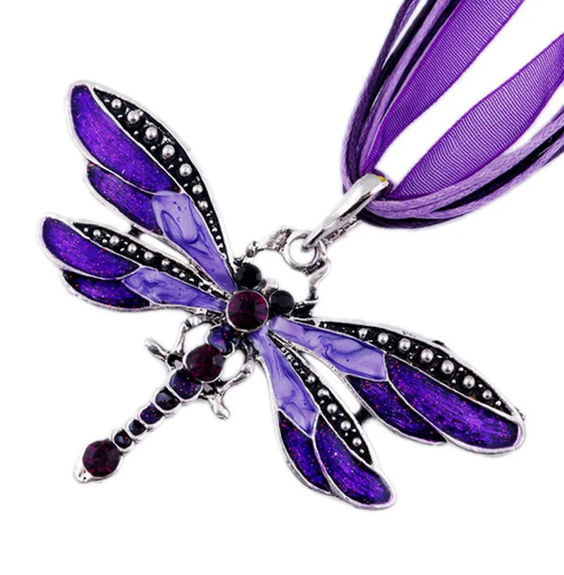 Kristallen Libelle Hanger Ketting