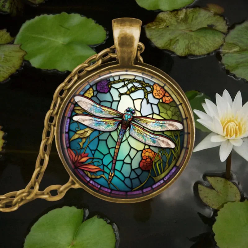 Bosgeest Dier Glas Hanger Ketting