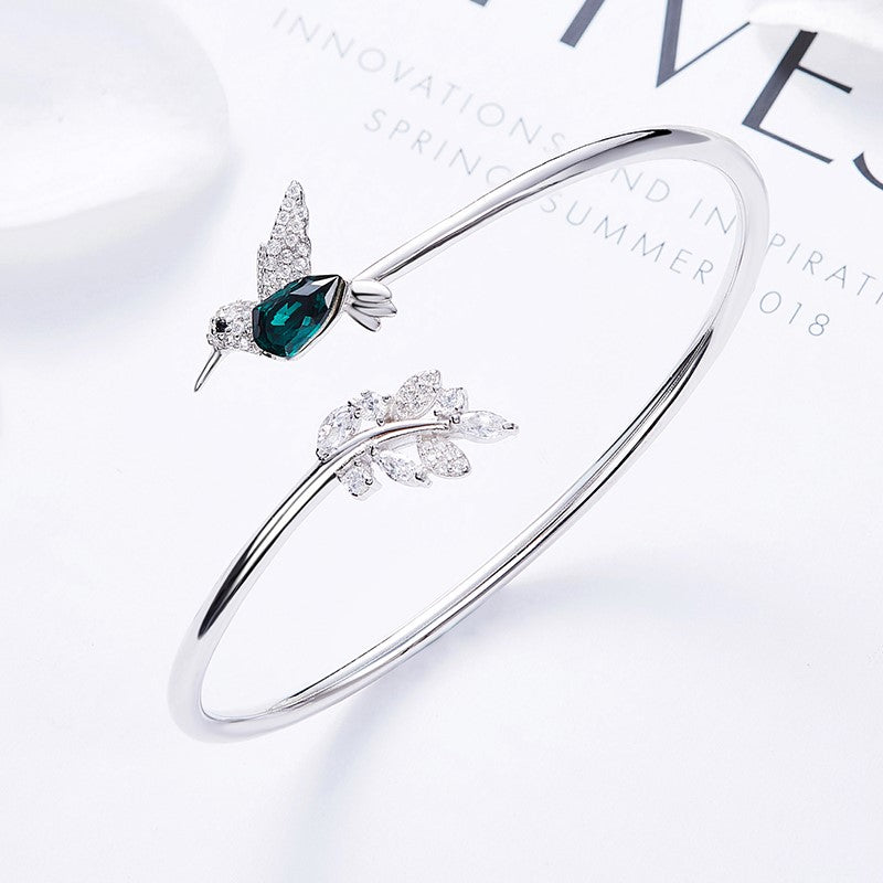 Verstelbare Kolibriering met Strass Diamant