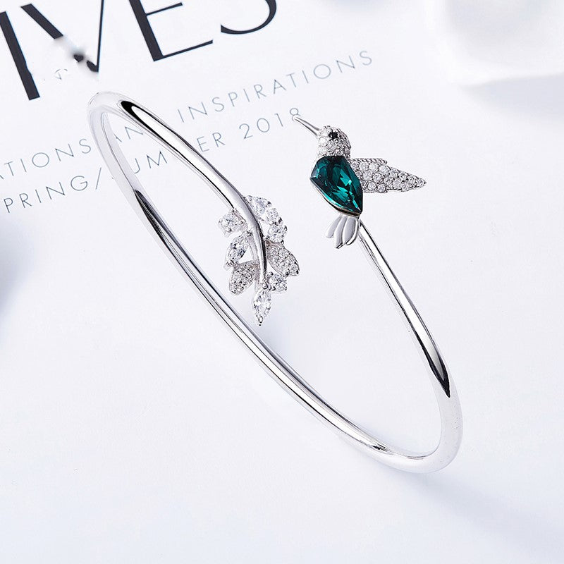 Verstelbare Kolibriering met Strass Diamant