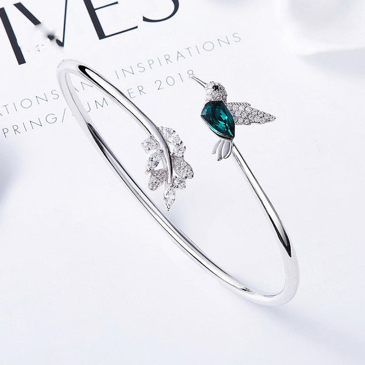 Verstelbare Kolibriering met Strass Diamant