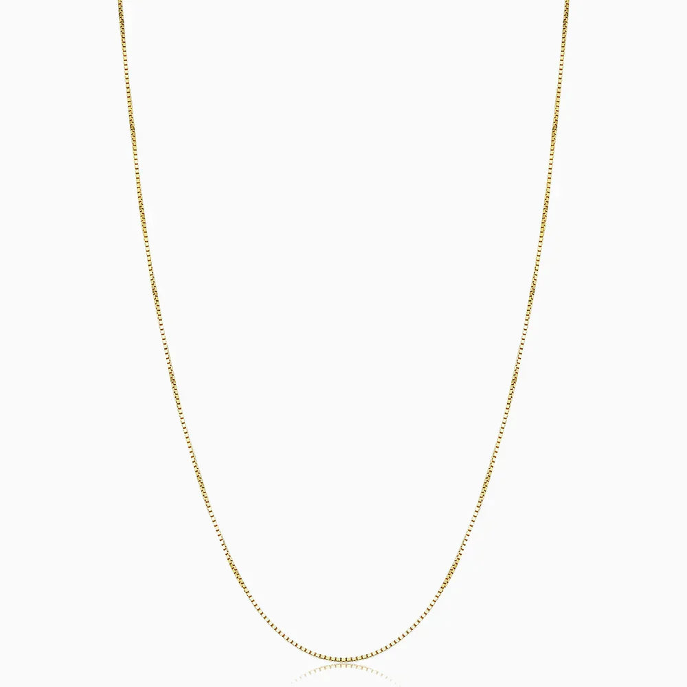 Eenvoudige gouden boxketting met verfijnde afwerking