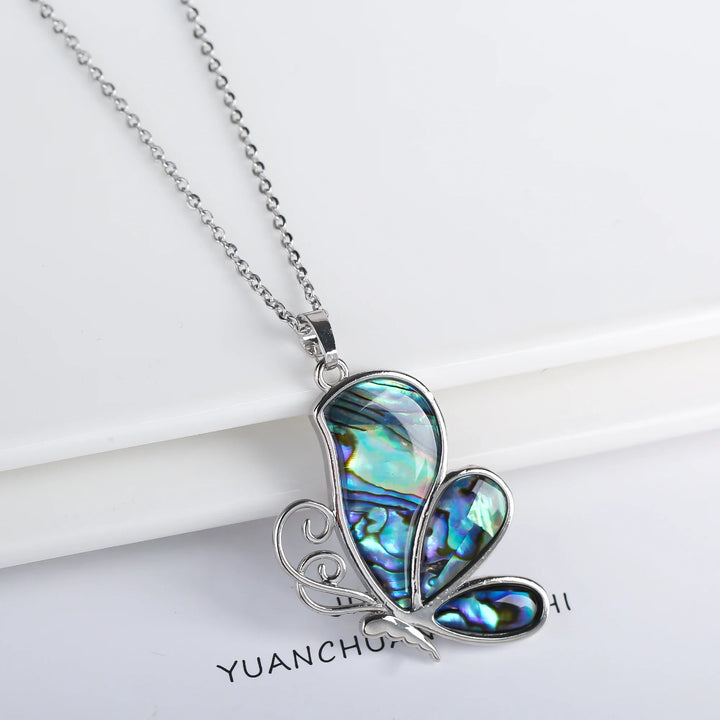 Natuurlijk Schelp Vlinder Hanger Ketting