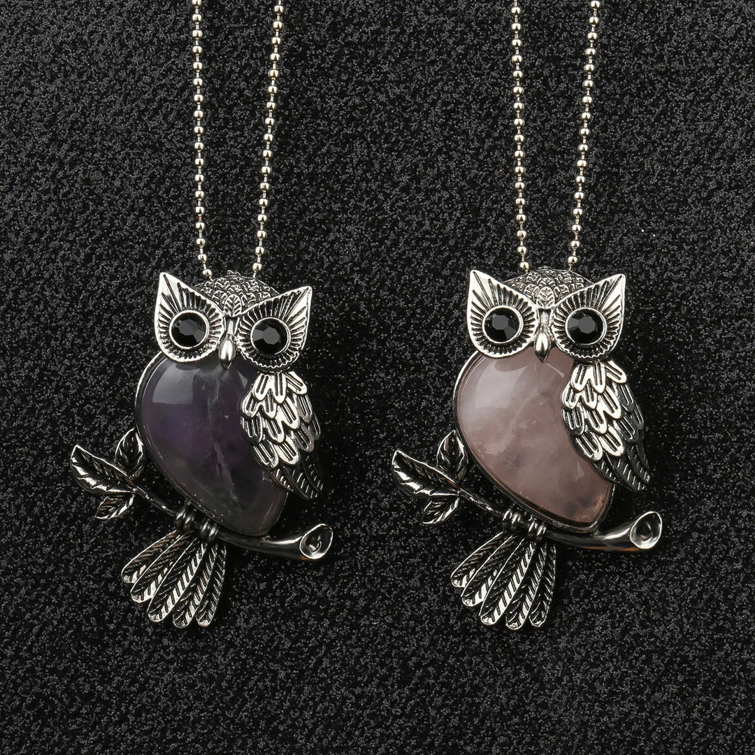 Kristallen Uil Wijze Hanger Ketting