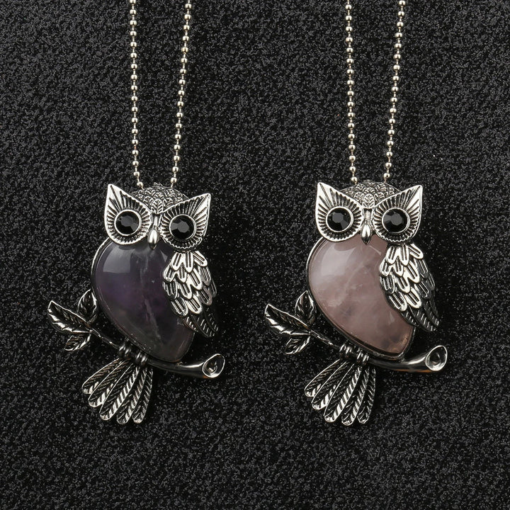 Kristallen Uil Wijze Hanger Ketting