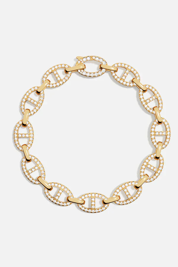 Zachte witgouden armband met delicate details
