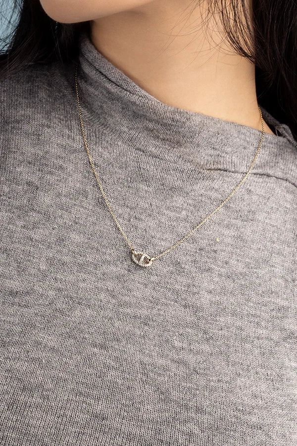 Zachte glans witgouden ketting met delicate schakel